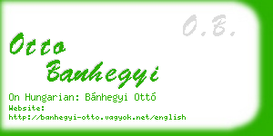 otto banhegyi business card